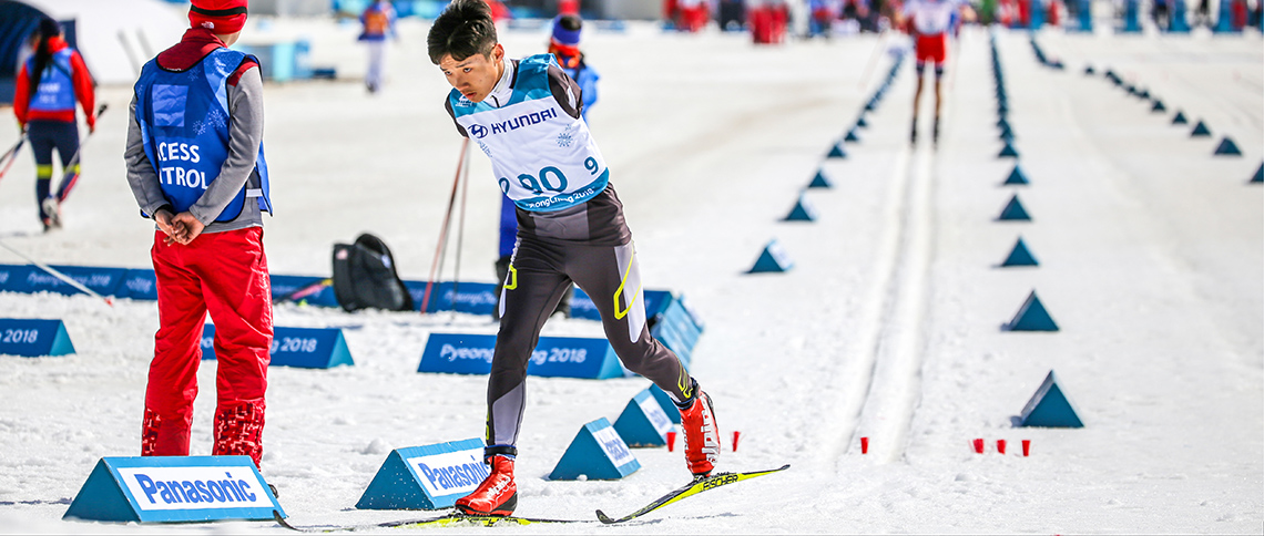 Cross-Country Skiing stock image