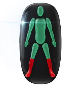 Movement and power highly affected in the lower legs, ankles and feet.